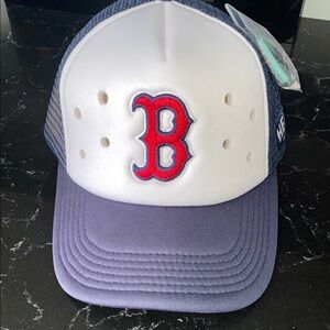White and Blue Trucker Hat